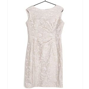 Lauren Ralph Lauren Vintage Brocade Sheath Dress Size 2